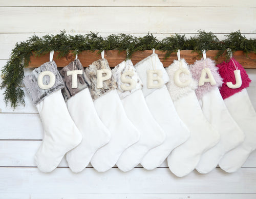 CHRISTMAS STOCKINGS - Holidays Faux Fur with Velvet