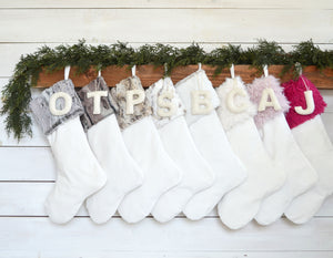CHRISTMAS STOCKINGS - Holidays Faux Fur with Velvet