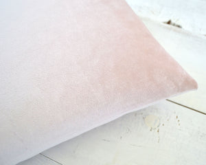 Personalized Embroidered Blush Velvet Pillow Cover