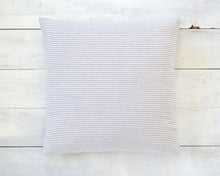 Gray and White Pinstripe Pillow Cover
