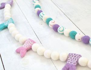 Felt Ball Garland - Mermaid