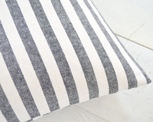 Black and White Striped Pillow Cover