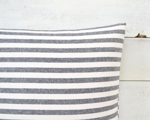 Black and White Striped Pillow Cover