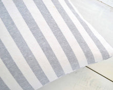 Gray and White Striped Pillow Cover