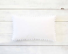 White Pom Pom Pillow Cover